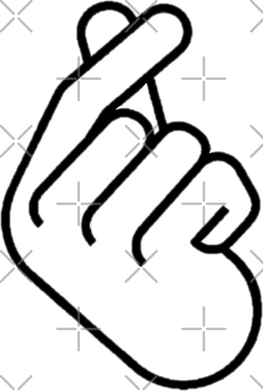  Korean Finger Heart Ver 2 Stickers By Yumi108 Redbubble