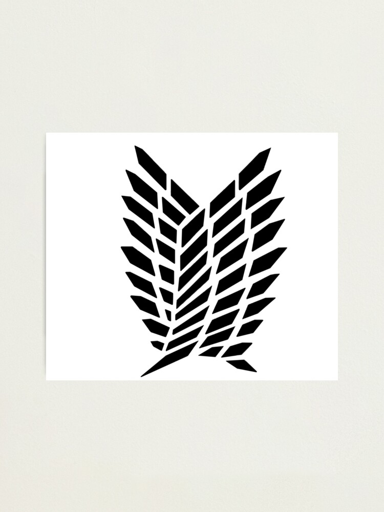 Survey Corps Scout Regiment Badge Attack On Titan Photographic Print For Sale By Postersbyevan Redbubble