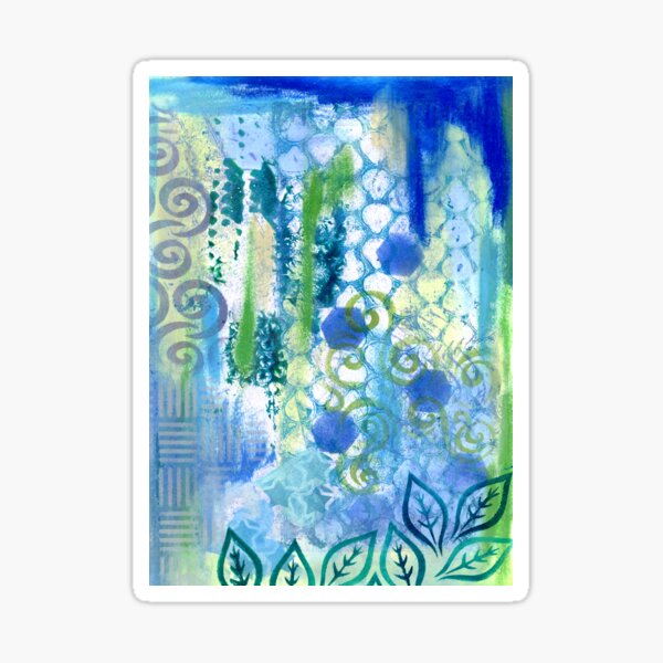 In amongst the blues and greens Sticker