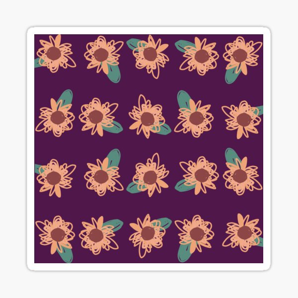 Scribbled sunflowers Sticker