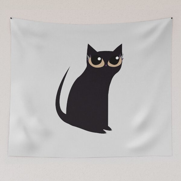 Item preview, Cute Black Big Eye Kitten  designed and sold by maisiriva.