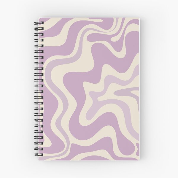 Item preview, Retro Liquid Swirl Abstract Pattern in Lavender and Cream designed and sold by kierkegaard.