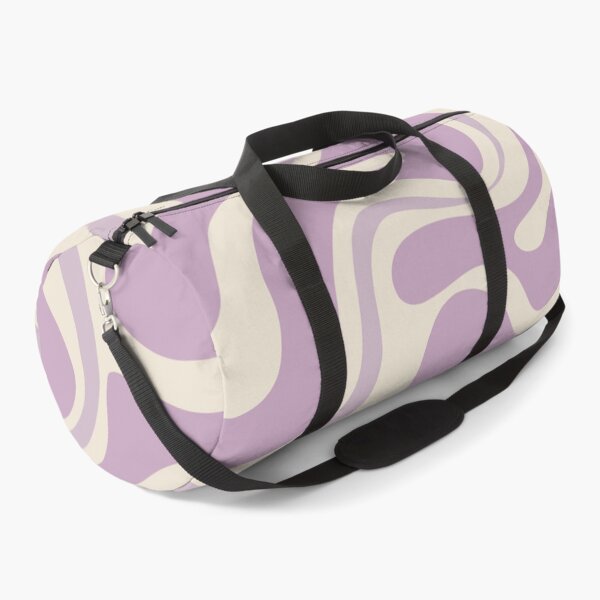 Item preview, Retro Liquid Swirl Abstract Pattern in Lavender and Cream designed and sold by kierkegaard.