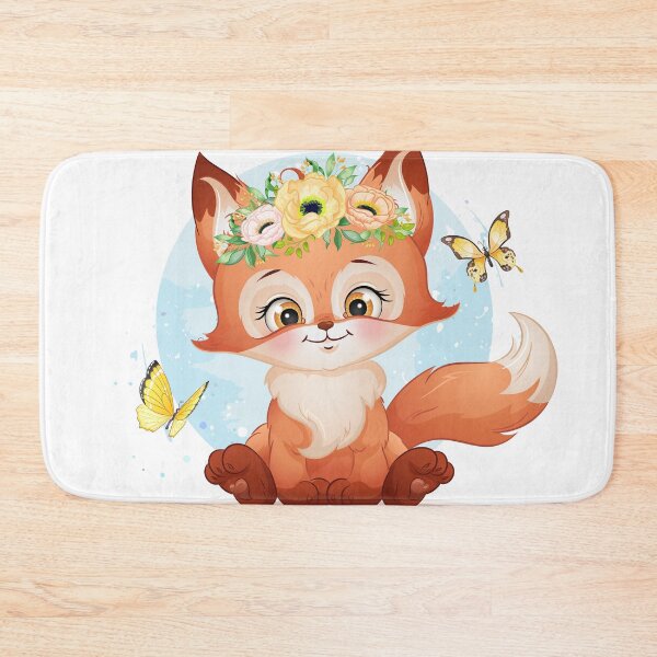 Artikelvorschau, Kawaii Fox spielt mit Schmetterlingen entworfen und verkauft von PottersPlanner.