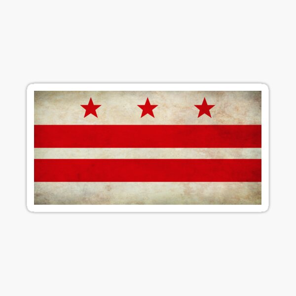 Washington Dc Flag Stickers for Sale, Free US Shipping