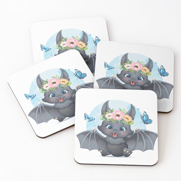 Item preview, Kawaii Bat in a crown of flowers designed and sold by PottersPlanner.