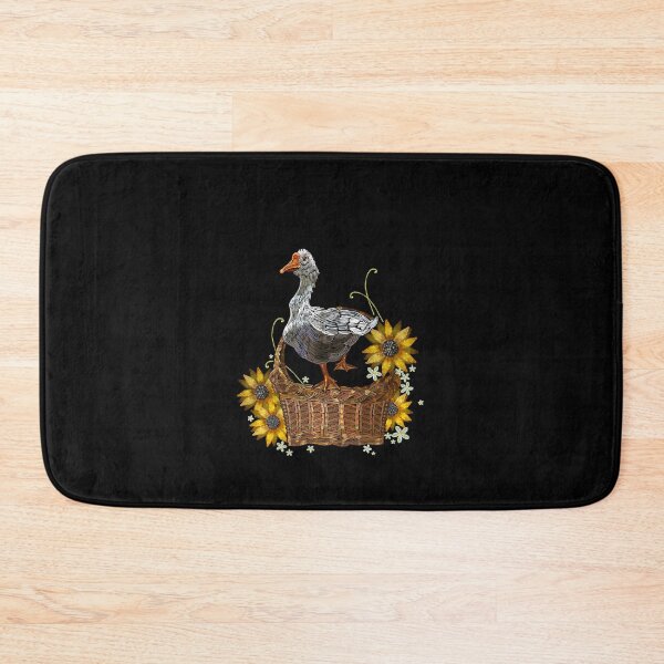 Item preview, goose wicker basket embroider  designed and sold by ePeraleza.
