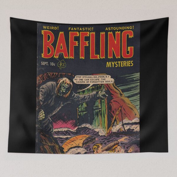 Item preview, Vintage horror comic Baffling Mysteries. designed and sold by beachcamper.