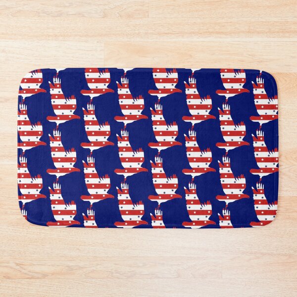 Item preview,  Patriotism American Flag Eagle Hawk Bird Animal White Red Stripes Lines Blue White Stars designed and sold by wenjunior.