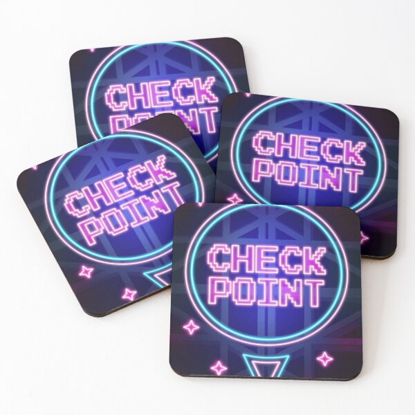 Item preview, Check Point Neon Art Typography  designed and sold by Vectorheroes.