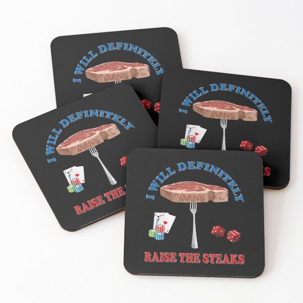 Item preview, I will definitely raise the steaks TShirt - Funny Cards Black Jack Blackjack Gamble Casino Las Vegas Poker T-Shirt - Tee Shirt T Shirt Geek designed and sold by bimmer325.