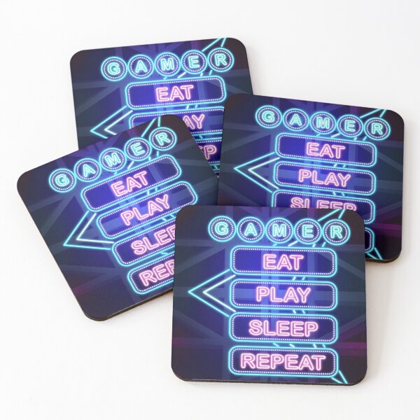 Item preview, Gamer Activities Neon Art Typography  designed and sold by Vectorheroes.