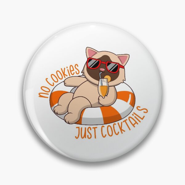 Item preview, No Cookies Just Cocktails Funny Siamese Cat designed and sold by Luan Huynh.