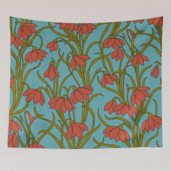 Item preview, Vintage Floral Wallpaper designed and sold by Andrea Barnett.