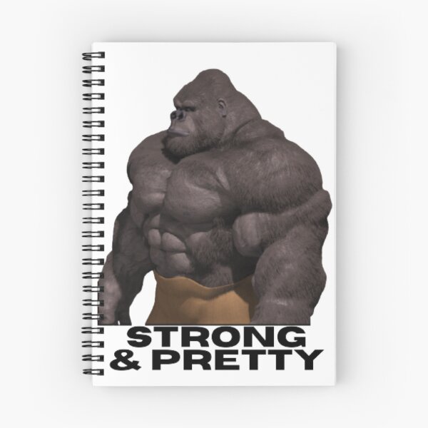 Item preview, Workout Gym Motivation - Gorilla - Strong & Pretty Design designed and sold by TheHappyK.