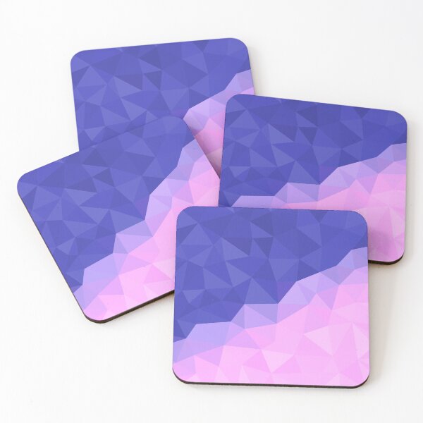 Item preview, Blue and Light Pink Abstract Geometric Triangles  designed and sold by patternsoup.