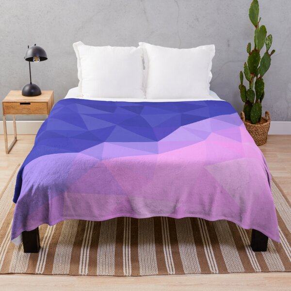Item preview, Blue and Light Pink Abstract Geometric Triangles designed and sold by patternsoup.