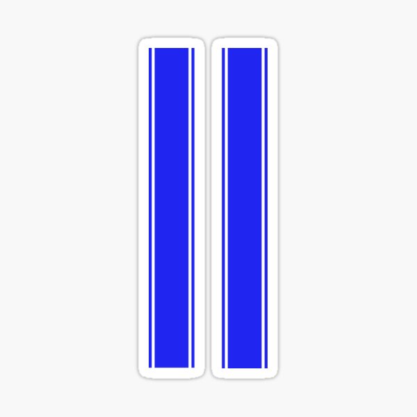 Item preview, Racing Stripes, Twin Pinstripes, Blue On Red designed and sold by RacingStripez.