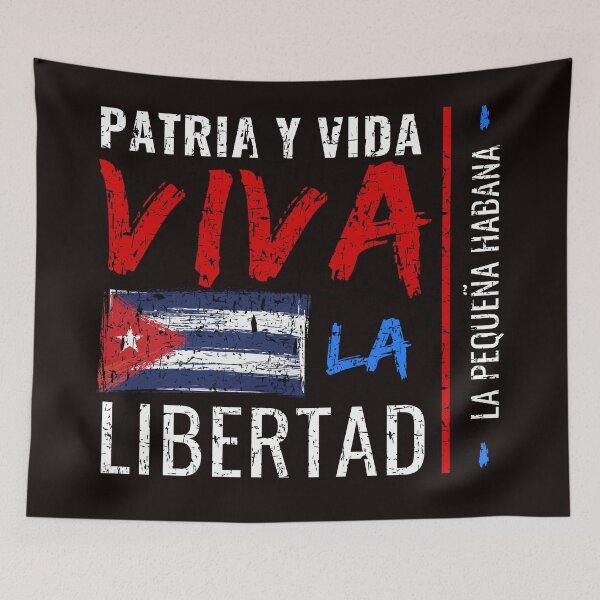 Item preview, Patria y vida | Viva la libertad | La Pequeña Habana | Negro | de época designed and sold by NoirOwned.
