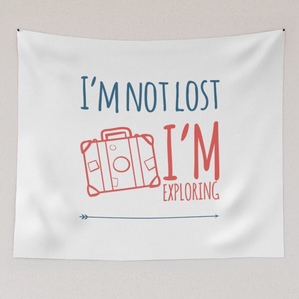 Item preview, I'm Not Lost I'm Exploring Suitcase designed and sold by HppyStrngHelthy.