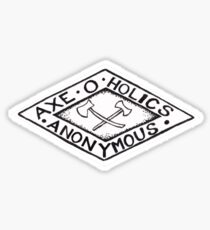 Axe-O-Holics Anonymous Stamped Logo Sticker