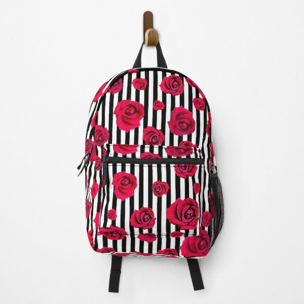 Item preview, Red Roses on Striking Stripes designed and sold by anzelas.