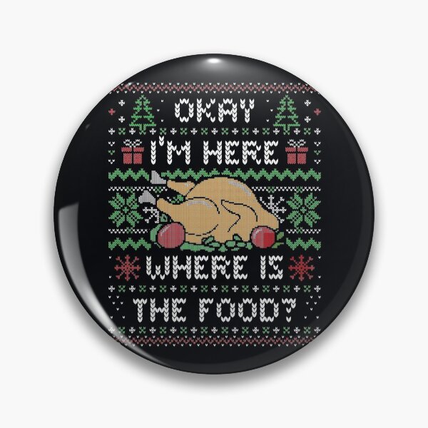 Item preview, I'm Here Where is The Food? (ugly xmas sweater) by Tobe Fonseca designed and sold by Tobe Fonseca®.