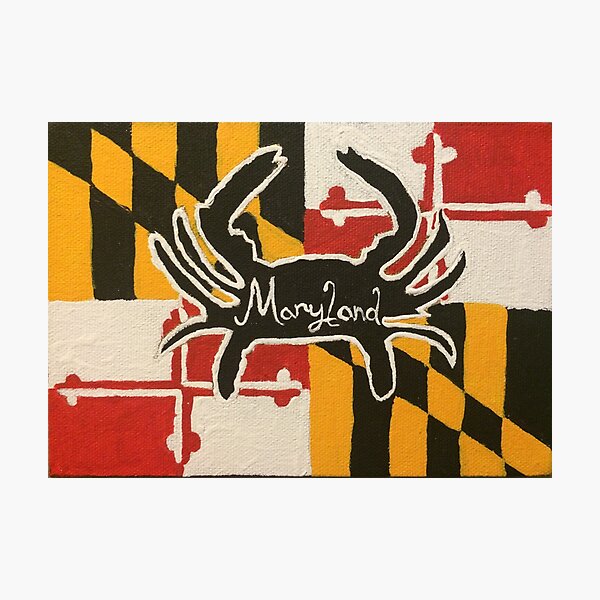 Maryland Crab Flag Background Photographic Print