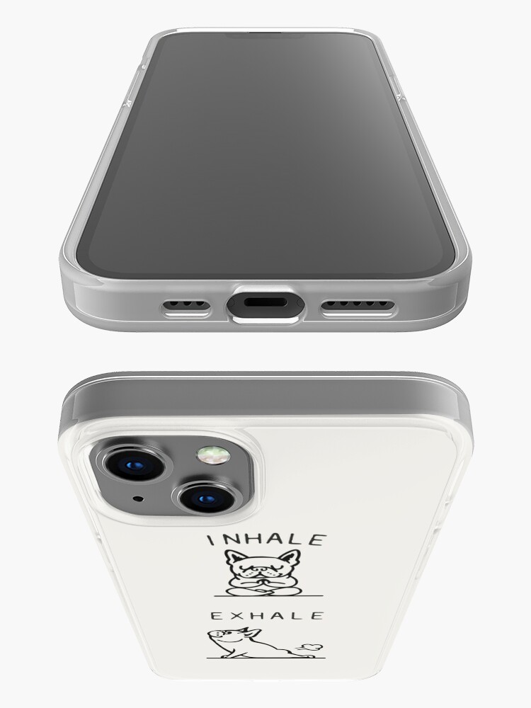 Alternate view of Inhale Exhale Frenchie iPhone Case