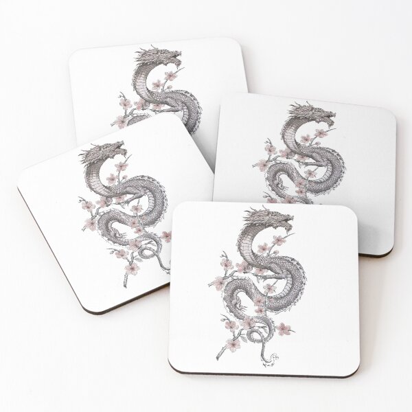 Item preview, Cherry blossom dragon designed and sold by MadTripStudio.