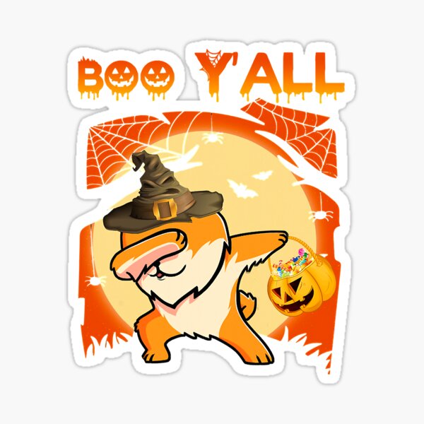 Pomeranian Dabbing Boo Yall Ghost Sticker For Sale By Unassertive19