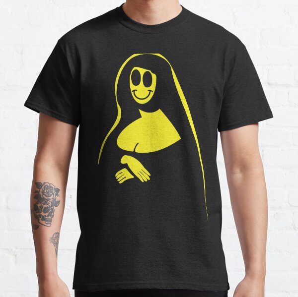 Minimalist Mona Lisa Happy Face Classic T-Shirt