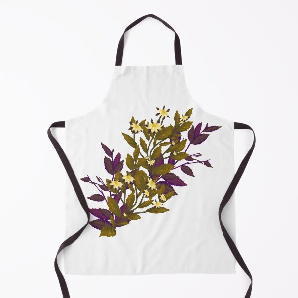 Item preview, Green And Purple Leaves with Yellow Flowers designed and sold by KeepPlantsHappy.