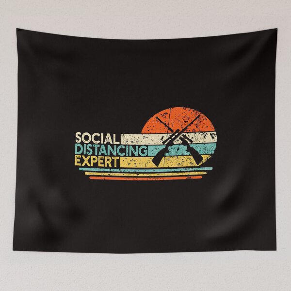 Item preview, Funny Hunting Social Distancing Expert designed and sold by shopCaoDS-20.