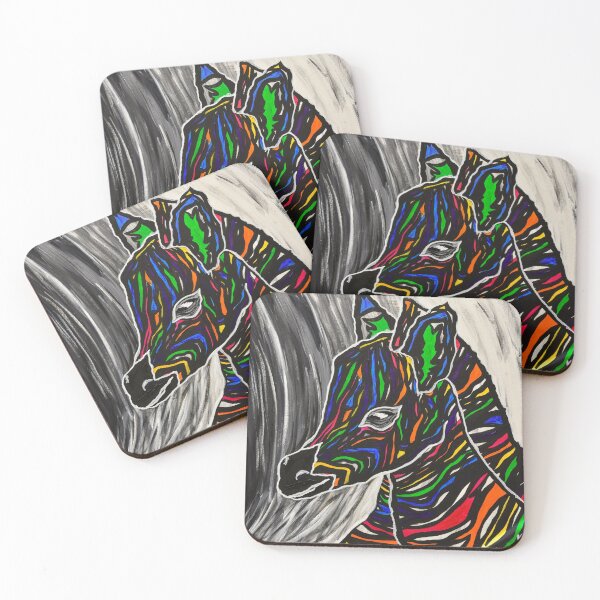 Item preview, Rainbow Zebra II designed and sold by Adventures in Expression - Rebecca Weeks.