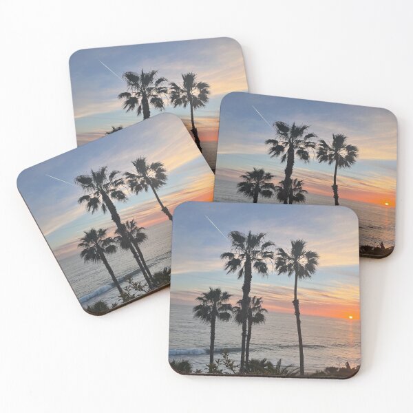Item preview, Sunset and palm trees designed and sold by Kate15080.