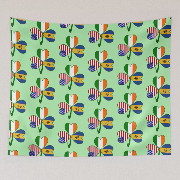 Item preview, Barbados Ireland USA Flags Shamrock designed and sold by AuntieShoe.
