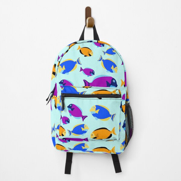 Item preview, Colorful Tropical Fish Pattern in Blue Sea designed and sold by idovedesign.