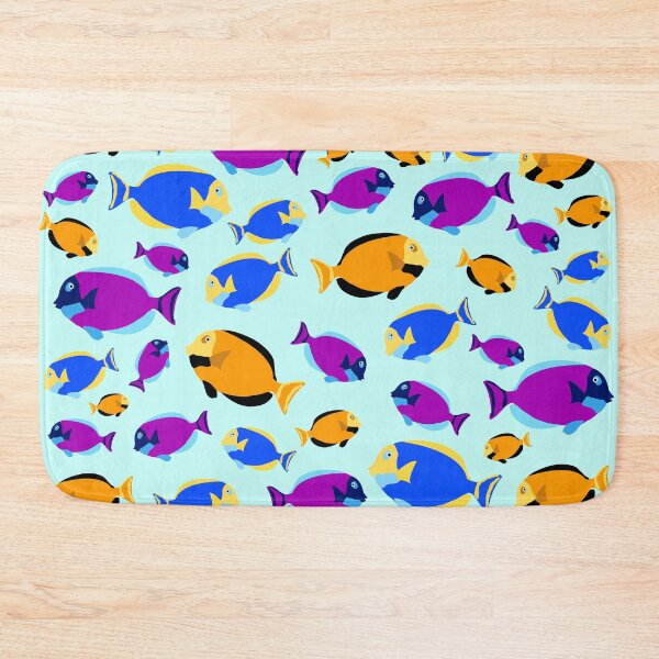 Item preview, Colorful Tropical Fish Pattern in Blue Sea designed and sold by idovedesign.