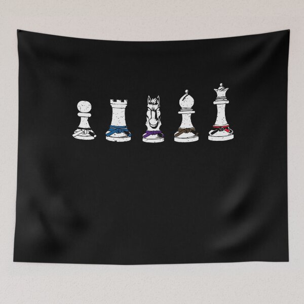 Item preview, FunnY Jiu Jitsu Player Graphic Of Bjj Belts On Chess Pieces Graphic designed and sold by ArabCorner.