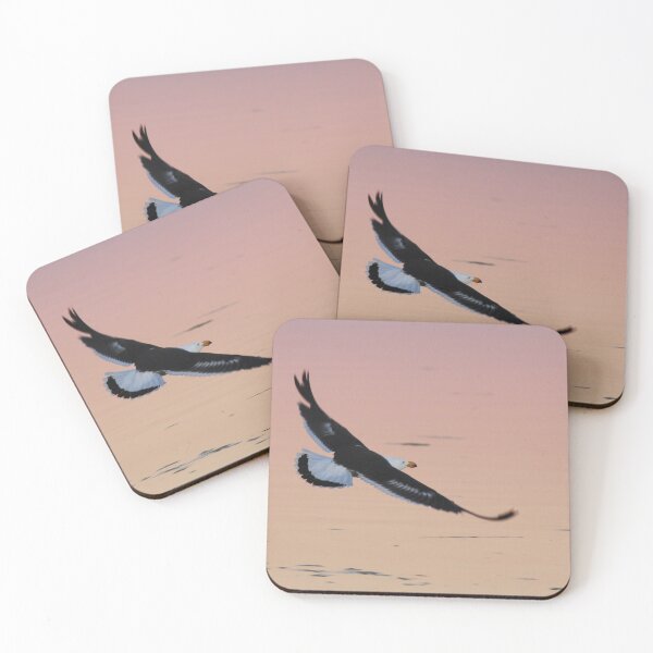 Item preview, Pacific gull flying in the pink designed and sold by SarahDownunder.
