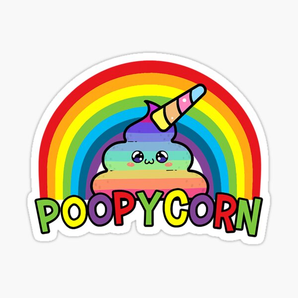 Poopycorn Poop Emoji Unicorn Costume Sticker for Sale by