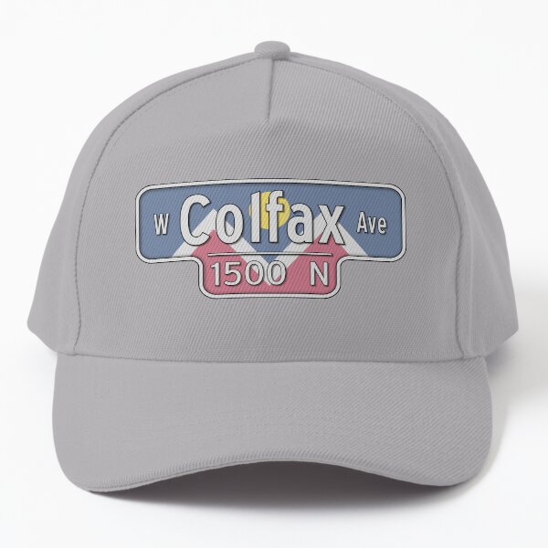 West Colfax Ave Street Sign - City of Denver Flag Baseball Cap