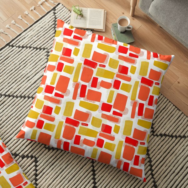 Fire in the day Floor Pillow