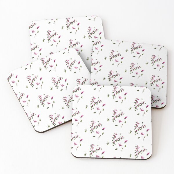 Item preview, Leaves with Pink and Purple Flowers designed and sold by KeepPlantsHappy.