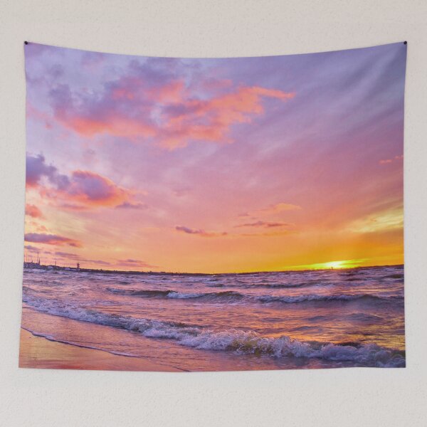Item preview, Sunset at the Beach, Fire Burning Unicorn Beach Sunset designed and sold by OiaK.