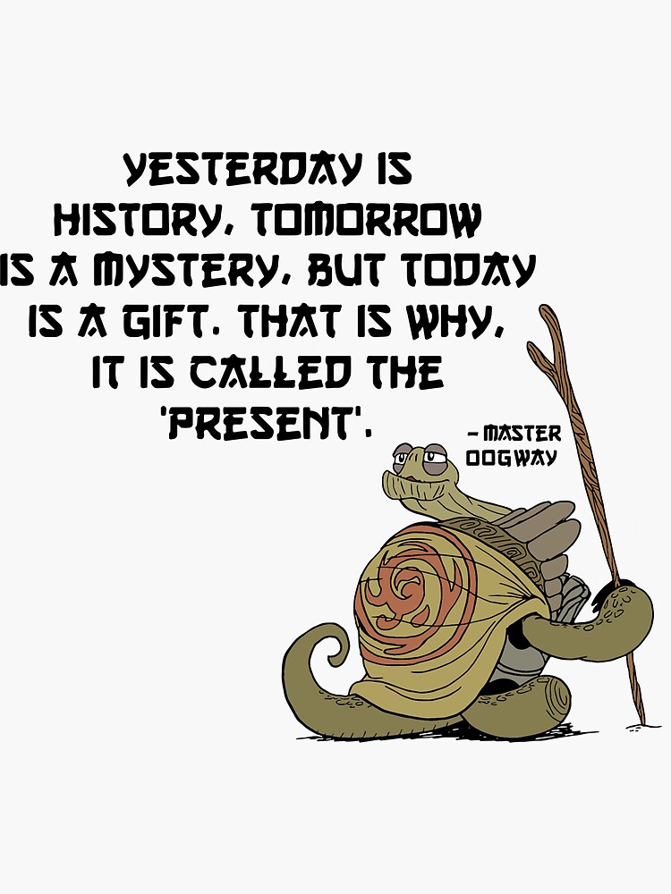 Thumbnail 3 of 3, Sticker, Master Oogway Quote designed and sold by Dvs-612.