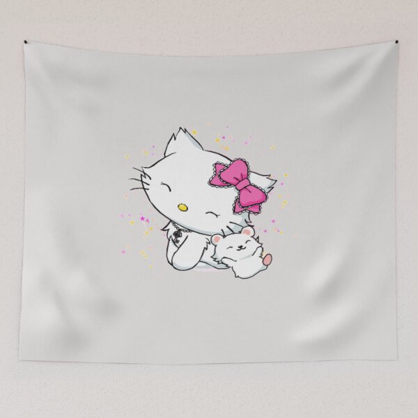 Item preview, cute white cat designed and sold by Yassmeenn.