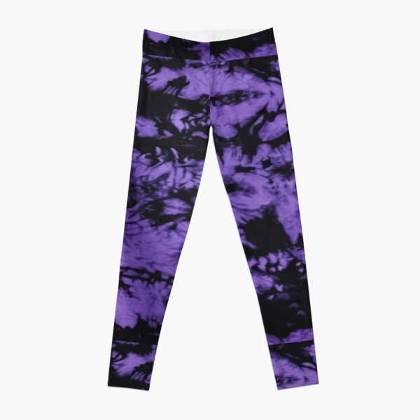 Purple And Black Tie Dye Pattern  Leggings for Sale by Royales
