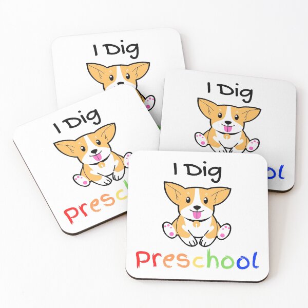 Item preview, I dig preschool, cute dog pre school (corgi)  designed and sold by NerdyChibi.